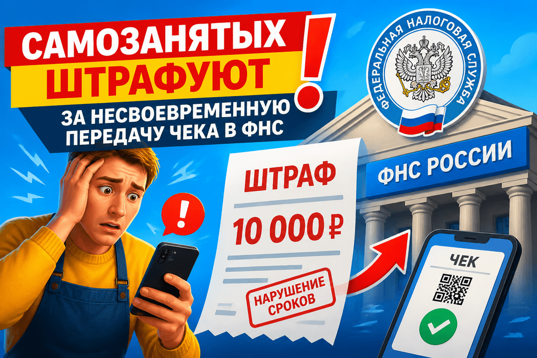 Что будет, если самозанятый не пробил чек: штрафы и как всё исправить